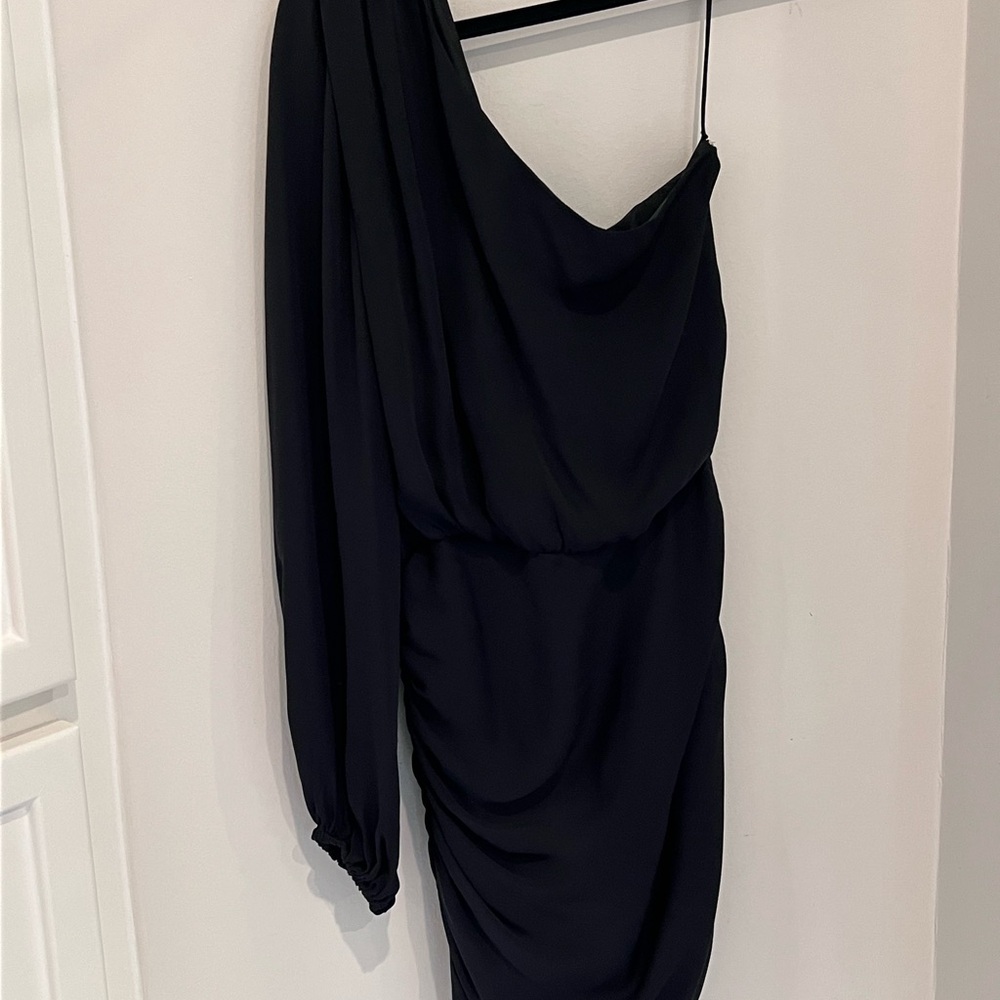 Jonathan Simkhai black one shoulder dress